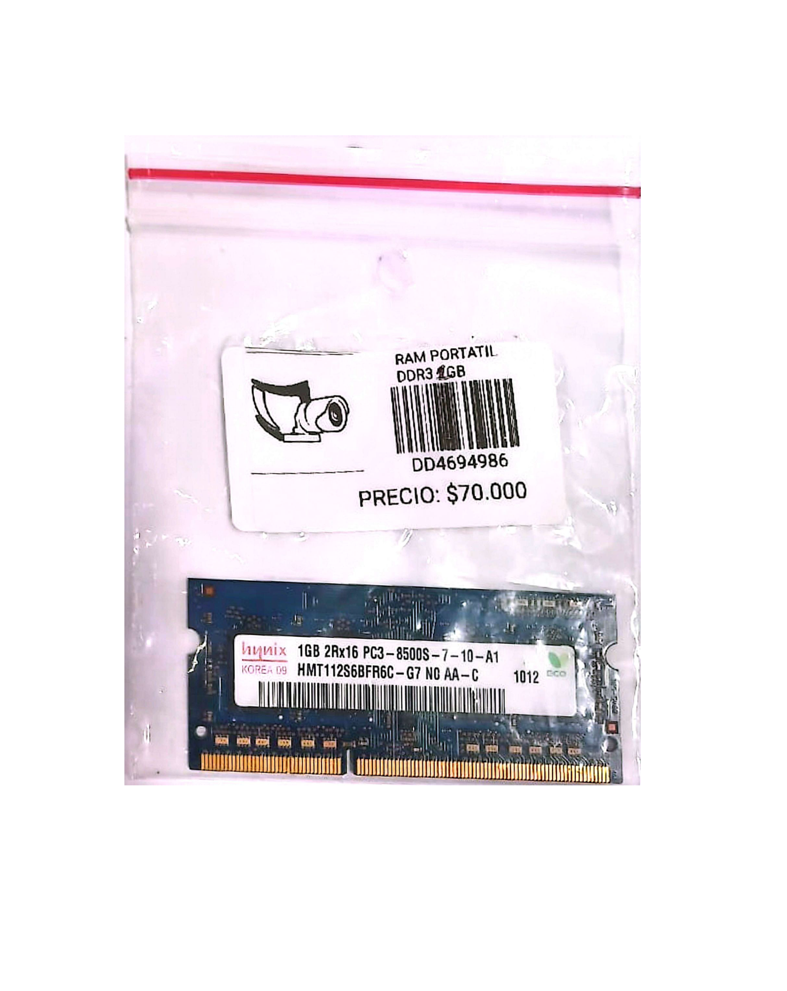 RAM PORTATIL DDR3 1GB